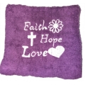 Prosop brodat, Faith, Hope, Love!